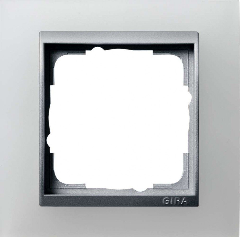 GIRA 021150 Cover Frame Single For Aluminium Event Opaque White