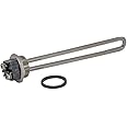 Eastman 120V x 1500W Straight Electric Water Heater Element High Watt Density, Hot Water Heating Element with Copper Sheath, Screw Mount & Gasket, 60061
