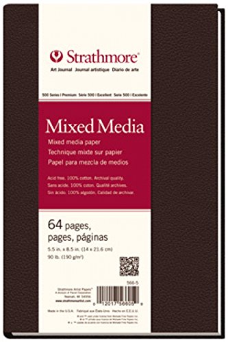 Strathmore 566-5 500 Series Hardbound Mixed Media Art Journal, 5.5"x8.5" 32 Sheets