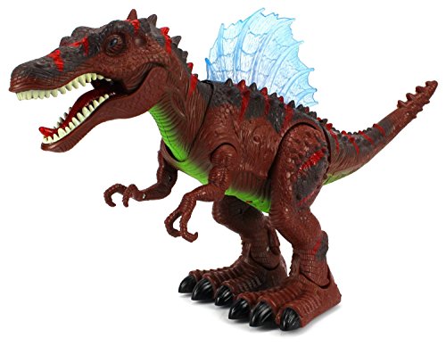 Dinosaur Century Spinosaurus Battery Operated Toy Dinosaur Figure w/ Realistic Movement, Lights and Sounds (Colors May Vary)