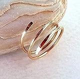14K Solid Gold Toe-Midi-Knuckle Swirl Ring