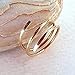 14K Solid Gold Toe-Midi-Knuckle Swirl Ring