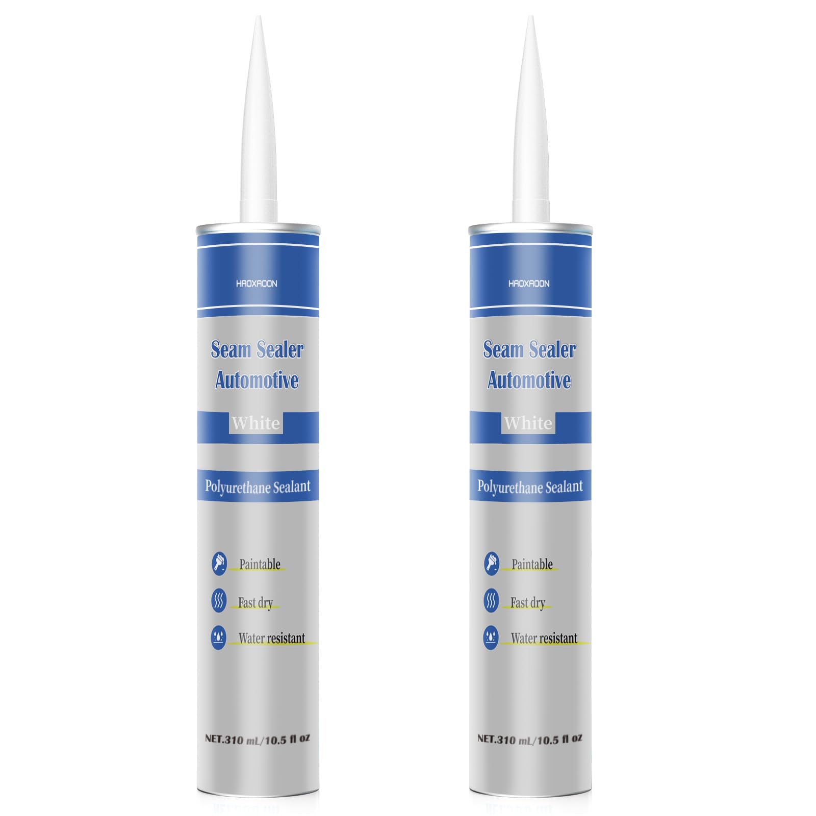 Photo 1 of **DENT**2 Pack Polyurethane Seam Sealer Automotive,High Flexible Auto Body Filler Sealing Automotive and RV Seams and Joints for Bare or Painted Surfaces,10.5 fl oz,White