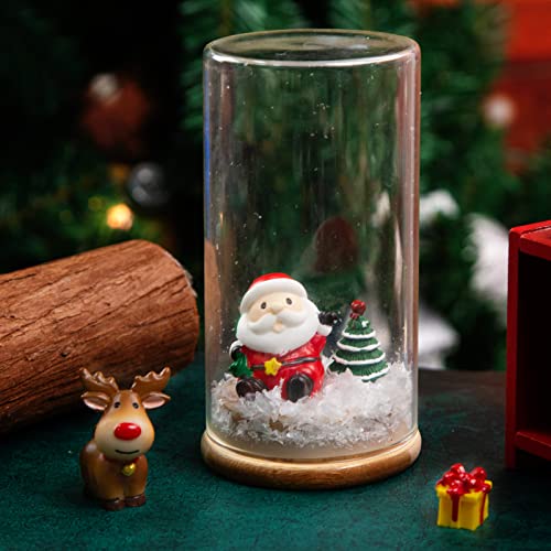 Shindel 36PCS Christmas Miniature Figurines, Miniature Christmas Decorations Mini Christmas Figurines Fairy Garden Accessories Xmas Resin Decorations for Christmas Party