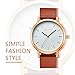 Watch Womens Unisex Simple Casual Leather Waterproof Analog Quartz Dress Wrist Watch