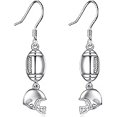 YFN Baseball Earrings Sterling Silver Football Dangle Earrings Sport Jewelry for Women Gifts for Baseball Players Football Players
