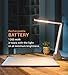 Lustrat LED Desk Lamp - Minimalistic Office Desk Lamp - Rechargeable Lamp with Bed, Study, and Work Desk Light Modes - Portable Table Desk Lamp for Back to School and Work from Home Set-up - Grey