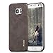 Galaxy S7 Edge Case,X-Level [Vintage Series] PU Leather Resilient Back Cover for Samsung Galaxy S7 Edge (Coffee)
