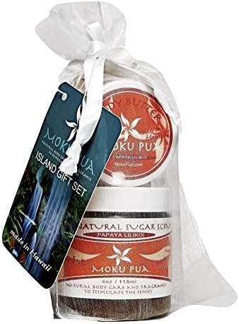 Moku Pua Natural Body Care, Island Gift Set, Papaya Lilikoi, 3 Items