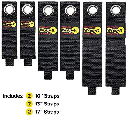 Heavy-Duty Storage Straps for Wires and Cords - 6-Pack, 12-Inch Organizer Wraps