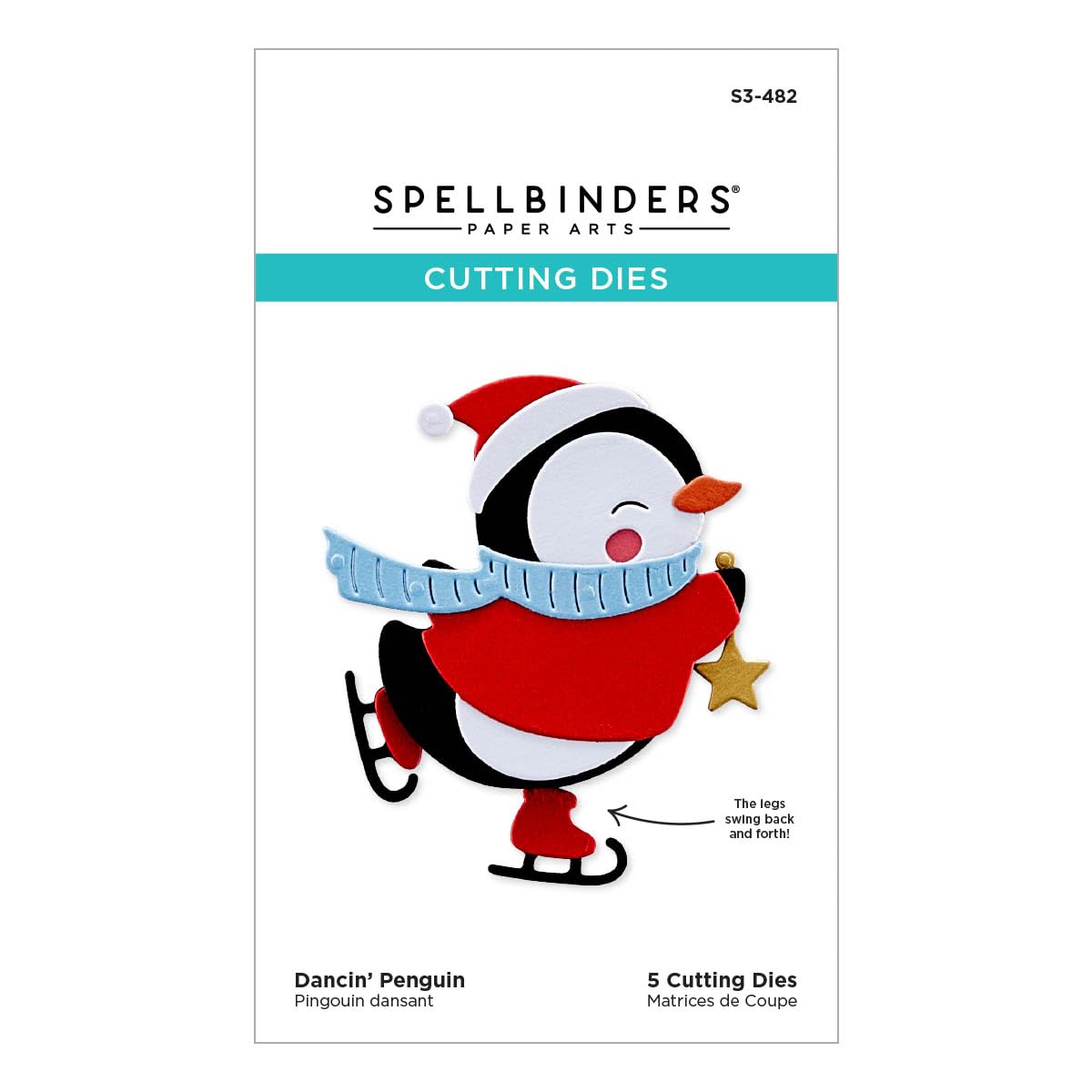 Spellbinders Dancin' Penguin Etched Dies from The Dancin' Christmas Collection