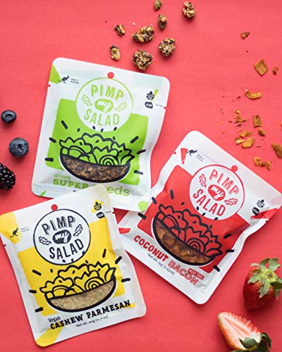 PIMP MY SALAD Vegan Cashew Parmesan Cheese Substitute | Keto, Gluten Free, Paleo, Dairy Free | Meal & Salad Toppings Made with Whole Food Ingredients | 12 Single Serve Packets - Thumbnail 6