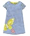 Fiream Girls Cotton Cartoon Shortsleeve Stripe Dress(S0131,2T)