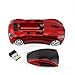 CHUYI Cool Sports 3D Car Shaped Wireless Optical Office Mouse 1600DPI 3 Button for Computer Laptop (Red- 1 Pack)