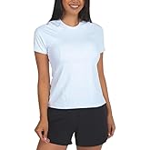 Spyder Active Women's UPF 50+ Ribbed Short Sleeve Tee Shirt (US, Alpha, Large, Regular, Regular, White)