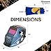 Tanox Auto Darkening Solar Powered Welding Helmet ADF-206S(USA Power): Shade Lens, Tig Mig MMA, Adjustable Range 4/9-13, Grinding 0000, Plus 16 Inch Kevlar Fire Retardant Welding Gloves