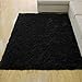 Picturesque Square Shaggy Fluffy Area Rug Living Room Carpet