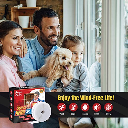 Sealer Hero Door Seal Strip 45mm Width 9m (29.5 Ft) Silicone