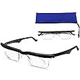 Generic Adjustable Focus Glasses Near And Far Sight - 2024 New Flex Focus Adjustable Glasses Dial Vision, Reading Glasses Lightweight Eyeglasses for Women Men - Stay Clear Vision
