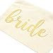 Bridal Shower Makeup Bag - 5-Pack Cosmetic Pouches for Wedding Favors, Bachelorette Party Gifts, and Bridal Shower Accessories, 7 x 5 Inches