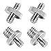 Mudder 1/ 4 Inch Male to 1/ 4 inch Male Screw 1/ 4 Inch Male to 3/ 8 Inch Male Threaded Screw Adapter for Camera/ Tripod/ Monopod/ Ballhead/ Light Stand (4 Pieces)