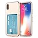 for iPhone Xs Max Slim Fit Clear TPU Gel Shockproof Case Cover for iPhone Xs Max with Card Holder (Transparent)
