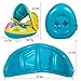 KAIL Inflatable Baby Pool Boat Seat Kids Pool Floats with Canopy Swim Ring