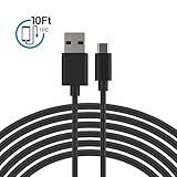 Micro USB Cable, MoMoCity Premium Durable Charging Cord PVC Powerline for Android devices, Samsung, Nexus, LG, Sony, HTC, Huawei, Motorola and More – Black (Black-10Ft)