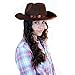 Brown Western Sheriff Cowboy Costume Hat - One Size Fits Most with Premium Fit Elastic Band