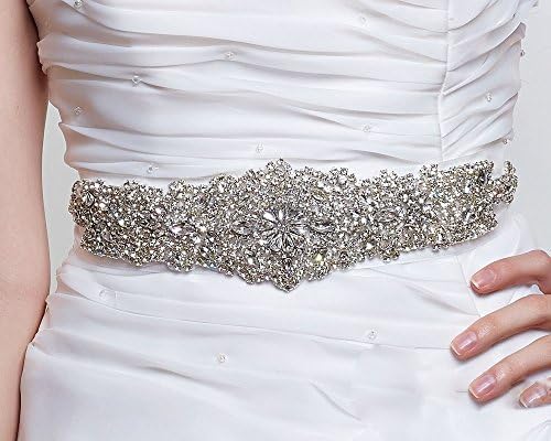 Kunlai Wedding Bridal Belts Sash Crystal Beading Bridal Dress Accesories Sash