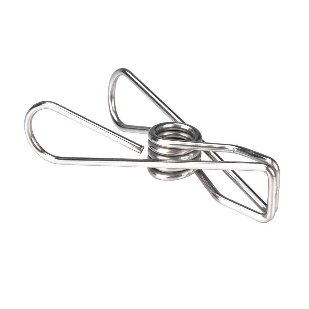 Imagine 10pcs 6cm Stainless Steel Clips Spring Clips Small Clips Clothespins Laundry Pegs for Folders,Underwear,Socks,Quilts,Clothes,Pants,Shirts