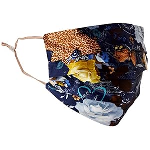 Codello Damen Gesichtsmaske | Mund-Nasen-Maske mit Früchtemotiven aus Seide