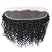 VTAOZI Brazilian Curly Human Hair 3 Bundles with Frontal Lace Closure 13x4 Ear to Ear Lace Frontal with 100% Unprocessed Virgin Kinky Curly Hair Bundles Natural Color (10 12 14 + 10 Frontal)