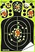 Splatterburst Targets - 12 x18 inch - Stick & Splatter Adhesive Silhouette Shooting Target - Shots Burst Bright Fluorescent Yellow Upon Impact - Gun - Rifle - Pistol - Airsoft - Air Rifle (50 Pack)