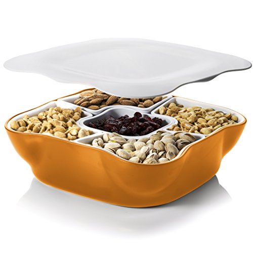 Buy Creative Multi Sectional Snack Serving Tray Set with Lid. BPA Free