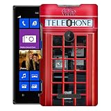 Nokia Lumia 925 Case, Slim Fit Snap On Cover by Trek Red British Phone Booth Case