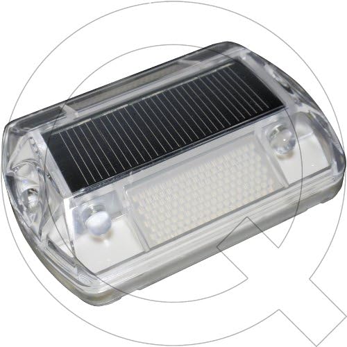 White Polycarbonate Solar Road Stud Path Deck Dock LED Light