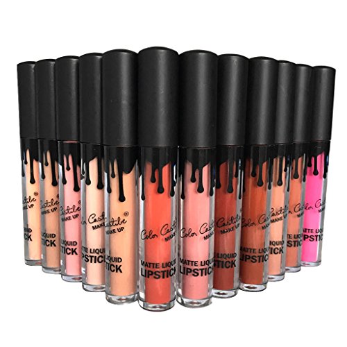 Generic 12 Colors Makeup Long Lasting Liquid Matte Lip Gloss Lipstick Pencil Liner