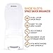 Homeries Shoe Organizer Slots (18 Pack) – Space Saving Adjustable Shoes Organizer Rack for Closet – Easy Shoe Stacker for Sneakers, Low Heels, High Heels, Sandals, Kids Shoes