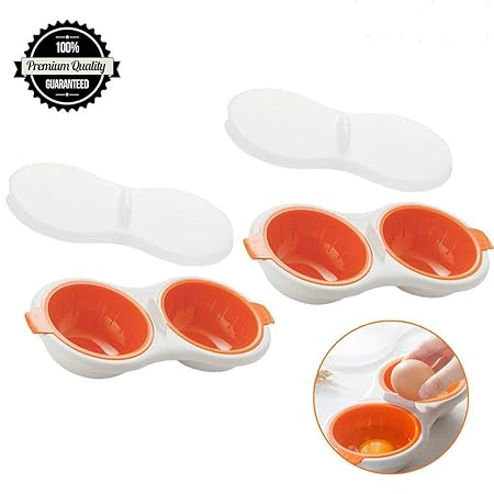 Escalfador de Huevos Doble para microondas: Amazon.es: Hogar