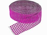 Simulative Diamond Mesh Wrapping Ribbon Roll,DIY Bling for Cake Vase Candle Decorations on Birthday Wedding(8 Row,1.5