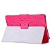 KuRoKo Slim Classic Flip PU Leather Folio Case for RCA Voyager II 7 / RCA Voyager 7 (2016, 2017) / RCA 7 Voyager Pro Tablet (Cute Hot Pink)