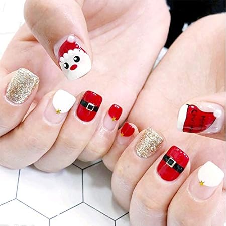 Unghie Di Natale Immagini.Jinqd Home 15 Adesivi Per Unghie Di Natale Adesivi Completi Per La Manicure Di Natale 14 Adesivi Babbo Natale Rosso Film Rosso Pubblicato Spot Amazon It Casa E Cucina