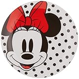 Vandor Disney Minnie Mouse 4 Piece 8 Inch Ceramic Salad Plate Set (89037)