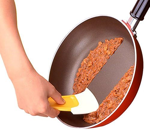 Pan Scraper Silicone Kitchen Spatula with Plastic Handle Cake Baking Tool Pastry Cleaning Washing Spatulas for Fry Pan Pot Dish Bowl
