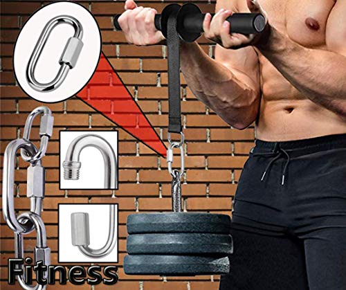 Quick-Link-Lsquirrel-304-Stainless-Steel-D-Shape-Locking-Carabiner-Heavy-Duty-Repair-Link-Pets-Keychain-for-Outdoor-Traveling-Equipment-M4-M6-M8-Capacity-200lb-600lb-1200lb-M6-10pack