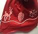 Christmas House Tree Skirt Reindeer & Cones & Snowflake or Joy (red)