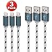 Aasama 6 Feet Certified Nylon Braided 8 Pin Lightning to USB Cable (3 Pack)