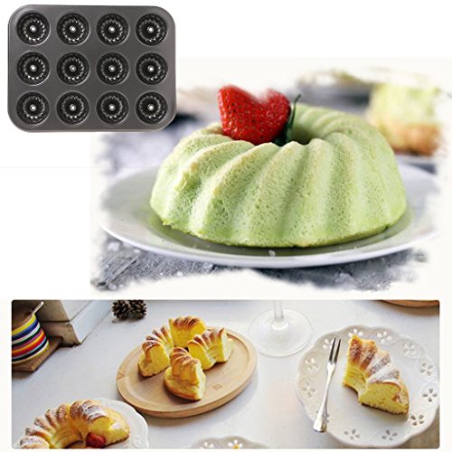 Sixsons 1Pc Fluted Cake Pan Extra Thick Bundt Non Stick Biscuit Brownie Baking Mold