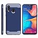 Ferilinso Case for Samsung Galaxy A30/ A20, Flexible Shockproof Protective Case Carbon Fiber Design Cover for Samsung Galaxy A30/ A20 Case (Blue)
